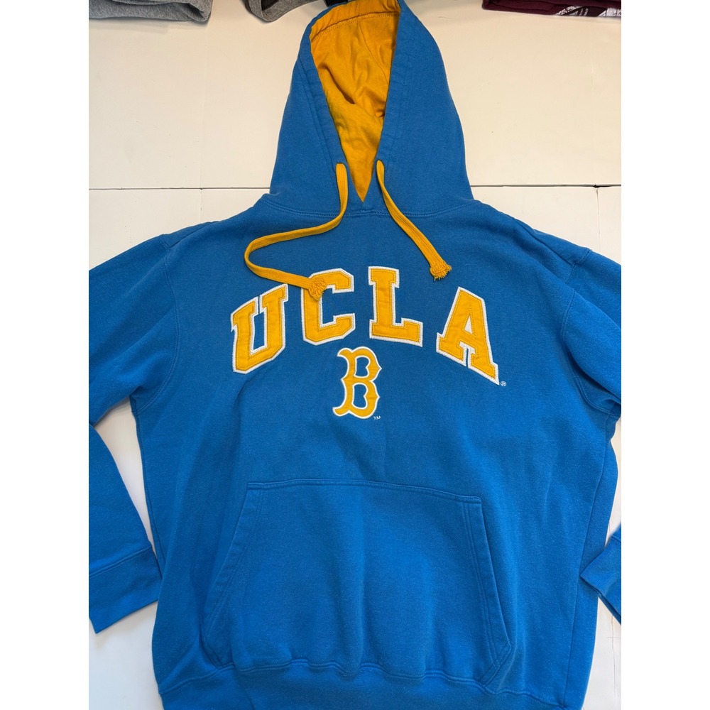 UCLA Bruins Hoodie Mens Medium Blue‎ Yellow Pullover Sweatshirt G-III Sports